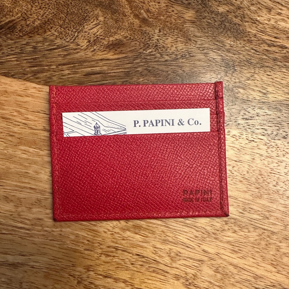 Authentic Papini Florence leather card wallet, brand new and never used.